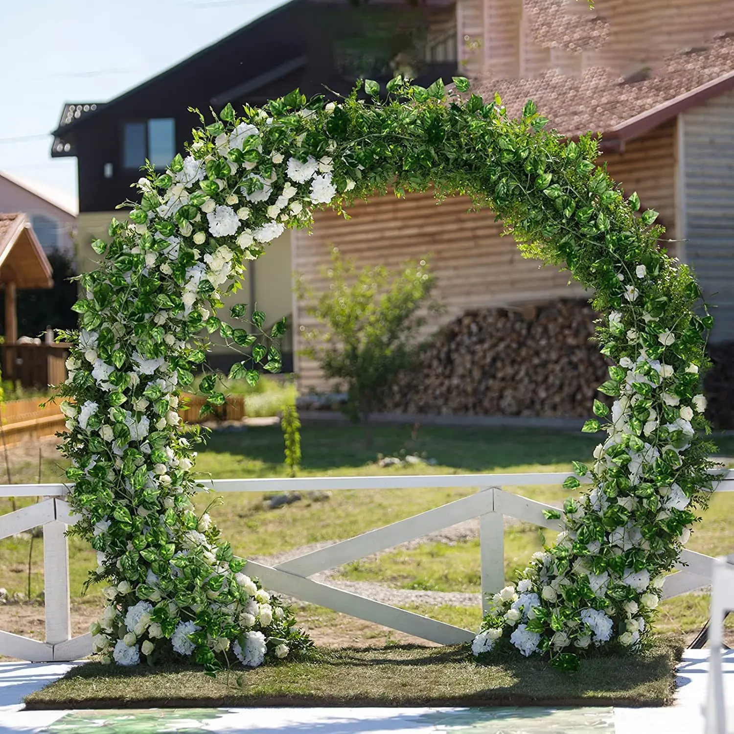 

1/12pcs Artificial Plant Vine Green Ivy Leaf Garland Silk Wall Hanging Vine Home Garden Decoration Wedding Party DIY Fake Wreath