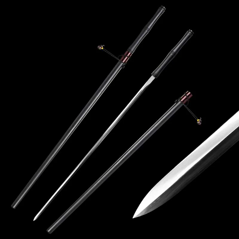Traditional Chinese Antique Fine Sword,Shirasaya,Manganese Steel Blade,Ebony RoseWood,Collection Article,Gift,Non Sharp