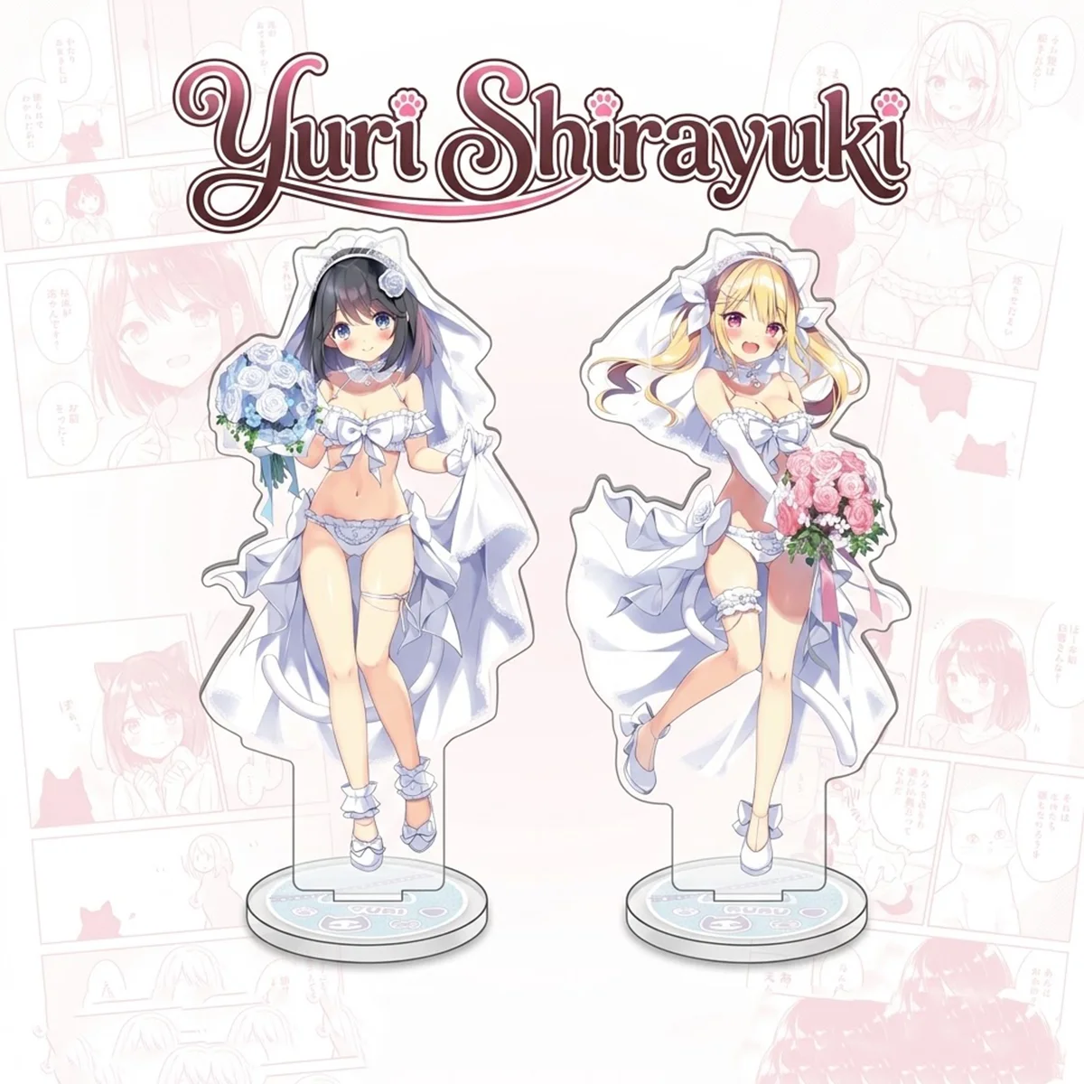 Anime Yuri Shirayuki YS 15cm Acrylic Stand Combo Halloween Present Fan Collection Desk Ornament Display Decor Otaku Gif Keychain