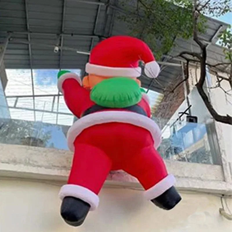 1.8m Christmas Inflatables Santa Claus Christmas Outdoor Decorations Holiday Blow Up Yard Ornament