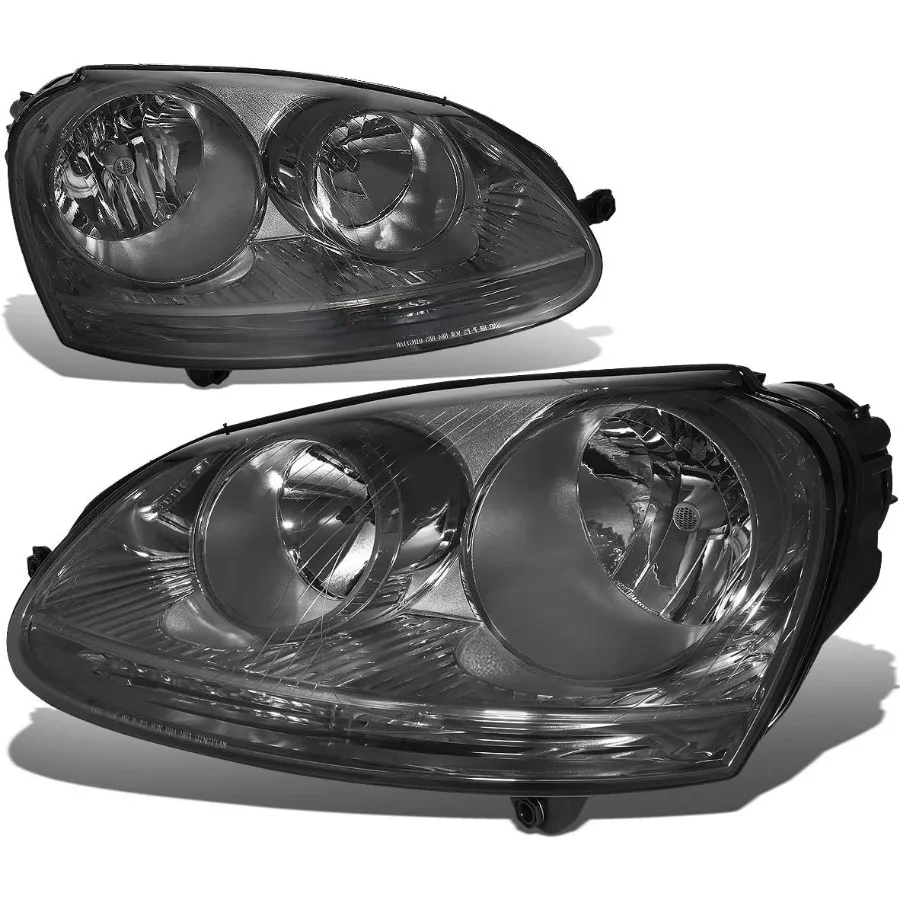 

Headlights Assembly Compatible with 2005-2010 VW Jetta Rabbit Driver and Passenger Side Halogen Headlamps Replacement for Enhan