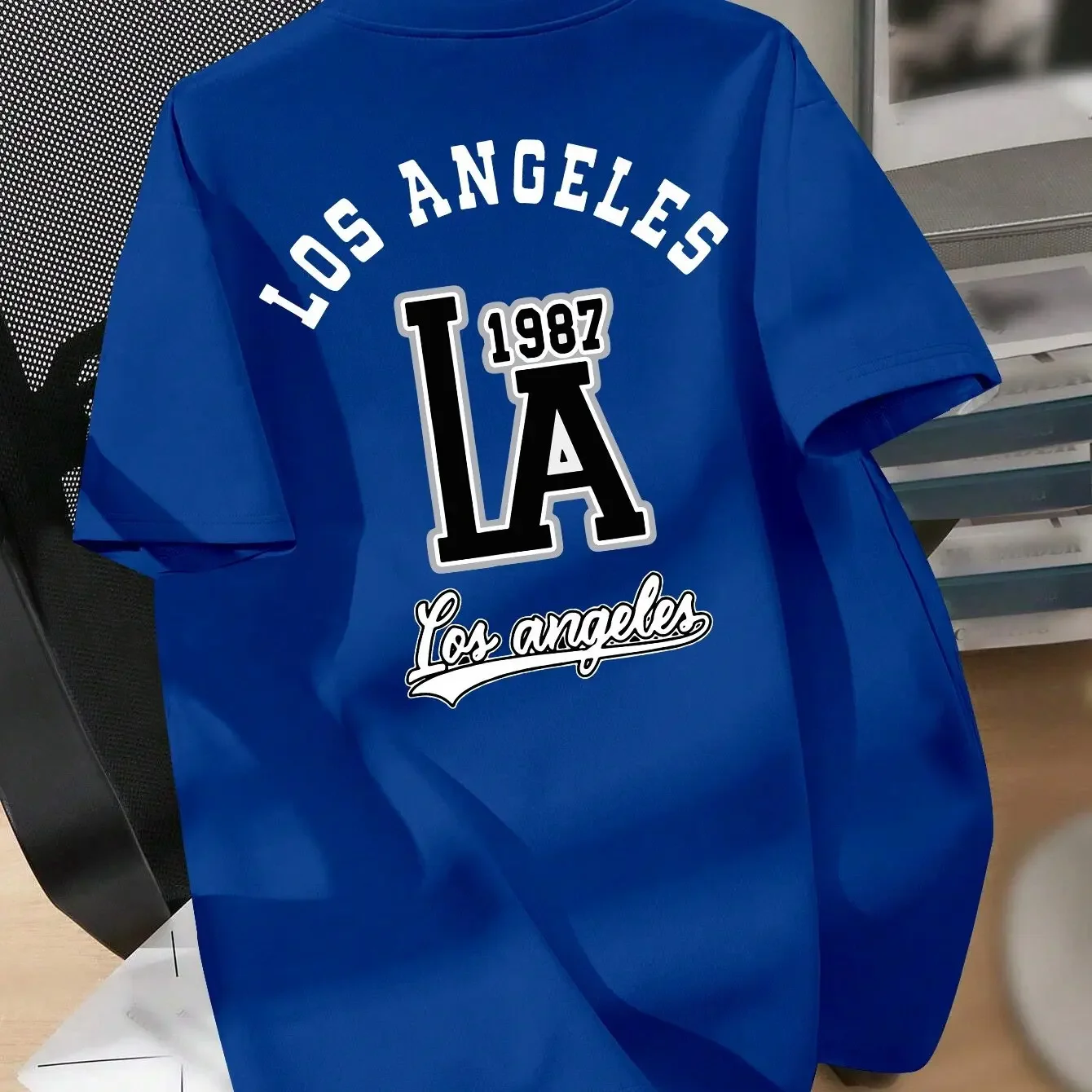 2026 Herren- & Damen-T-Shirt aus 100% Baumwolle, Sommer, Los Angeles LA 1987 Druck, Lässiges Streetwear-Shirt – Detail 2
