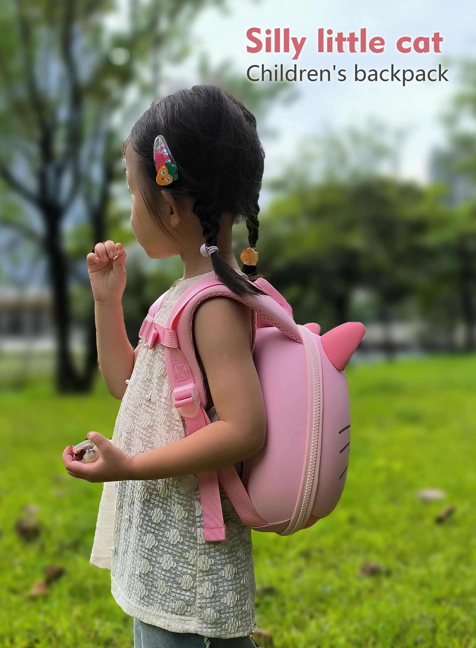 

Детский рюкзак с милыми мультяшными животными, сумка для книг, унисекс, детский рюкзак, двойная сумка на плечо с рисунком кота и курицы