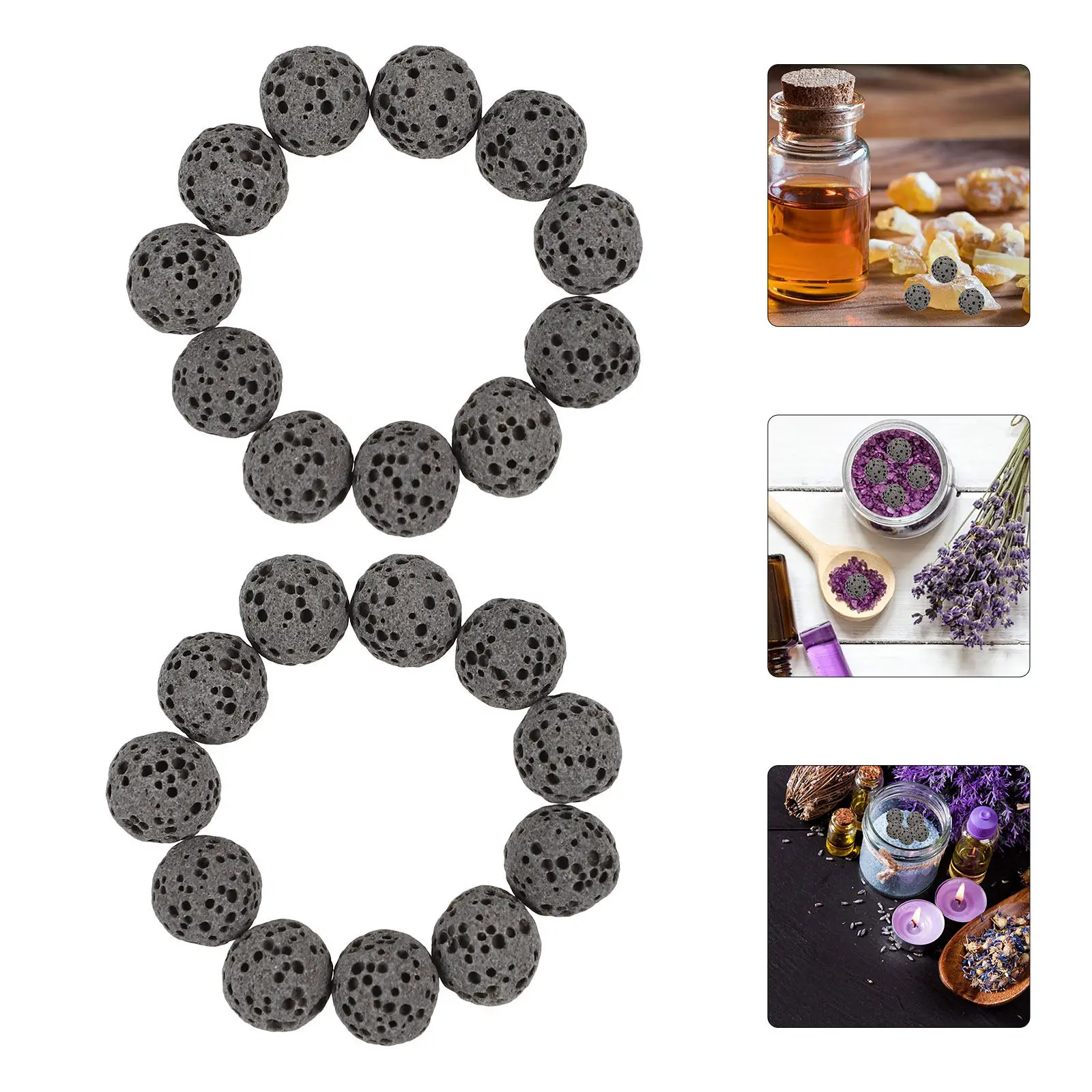

39Pcs Aromatherapy Diffuser Stone Volcanic Rock Natural Fragrance Stone for Relaxation Mood Enhancing Room Decoration