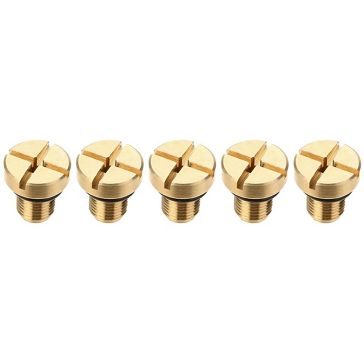 5pcs 17111712788 Radiator Overflow Coolant Expansion Tank Bleeder Screw Gold for BMW E36 E39 E46