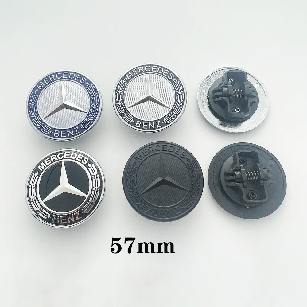 1pcs 57mm Car Hood Emblem Badge Bonnet Emblem Logo For W124 W140 W163 W202 W203 W204 W210 W211 W205 A2048170616 Auto Accessories