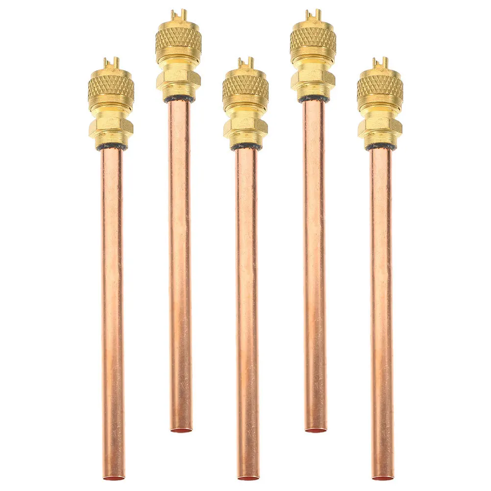 

5Pcs Copper Filling Access Valves Service Access Valves Refrigerator Air Conditioner Refrigeration Repair Tool