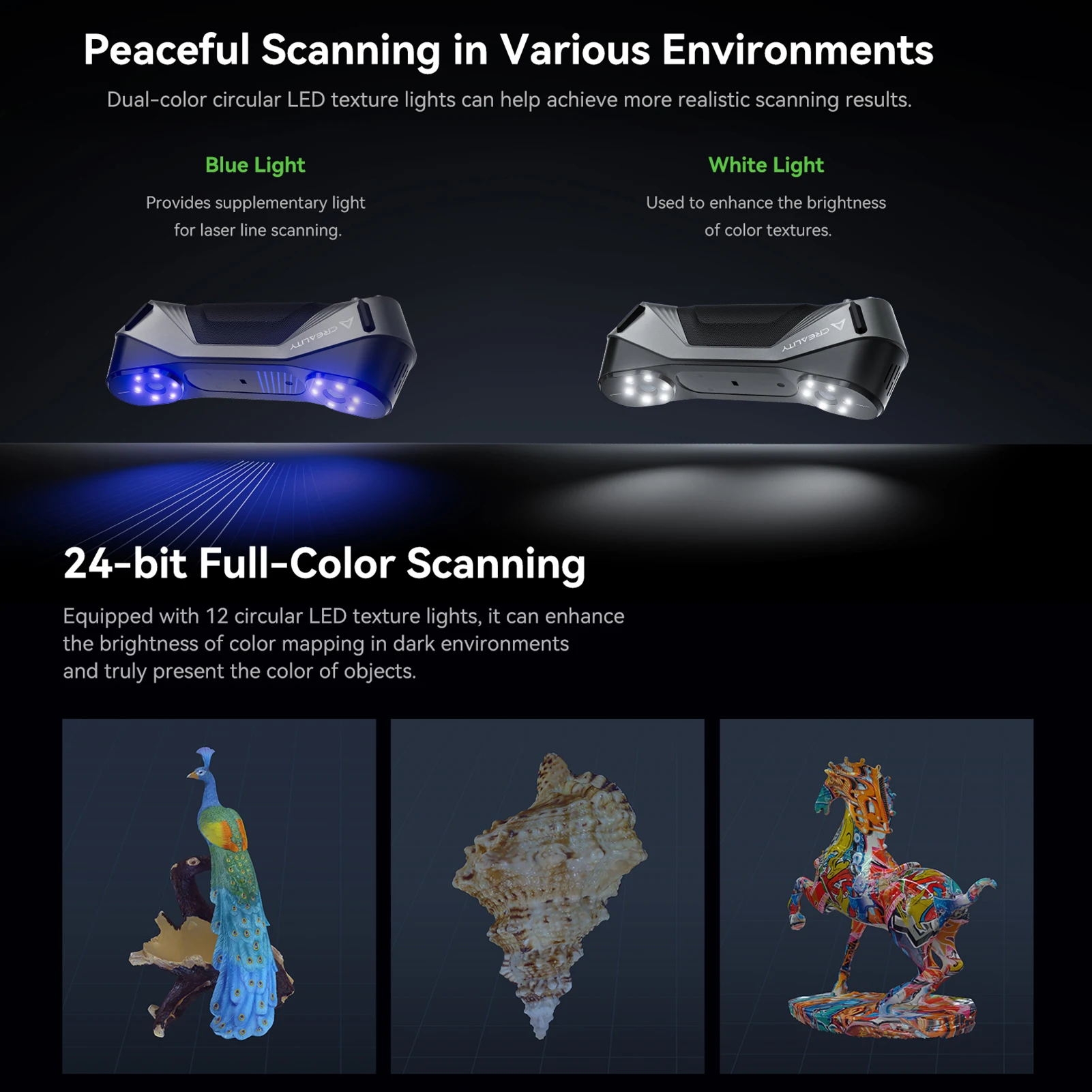Creality 3D CR-Scan Raptor متعدد الخطوط الأزرق & NIR المستهلك 3D الطباعة عكس الهندسة المحمولة الماسح الضوئي المضادة للاهتزاز تتبع