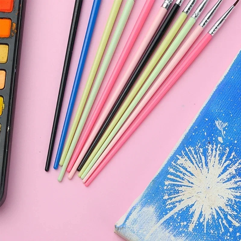 10 Stücke Aquarell Stift Pinsel Nylonhaar Pinsel Künstler Ölgemälde Pinsel für DIY Professionelle Kunst Pinsel