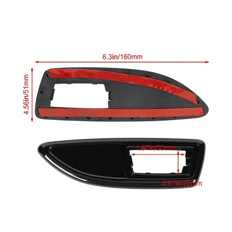 BAAG-cubiertas de luz para guardabarros de coches, marcos de luz laterales adecuados para Vauxhall/Opel Astra H MK5 2004-2009 13250944 de repuesto