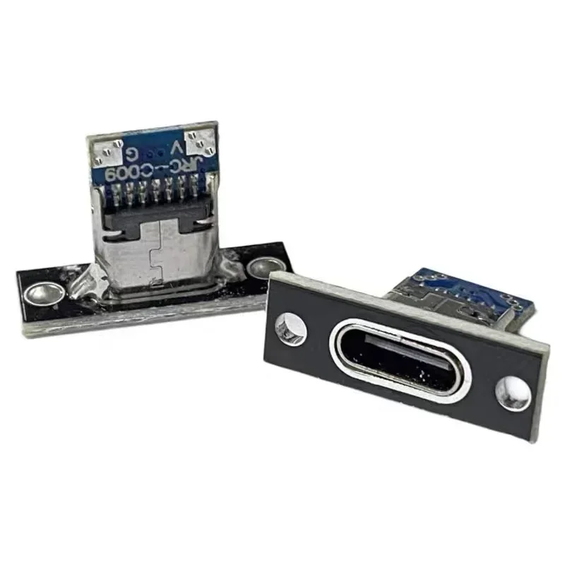 1Pcs USB Jack 3.1 Type-C 2Pin 4Pin Female Connector Jack Data Charging Port Small Electrical Charging Base with Fixing Plate