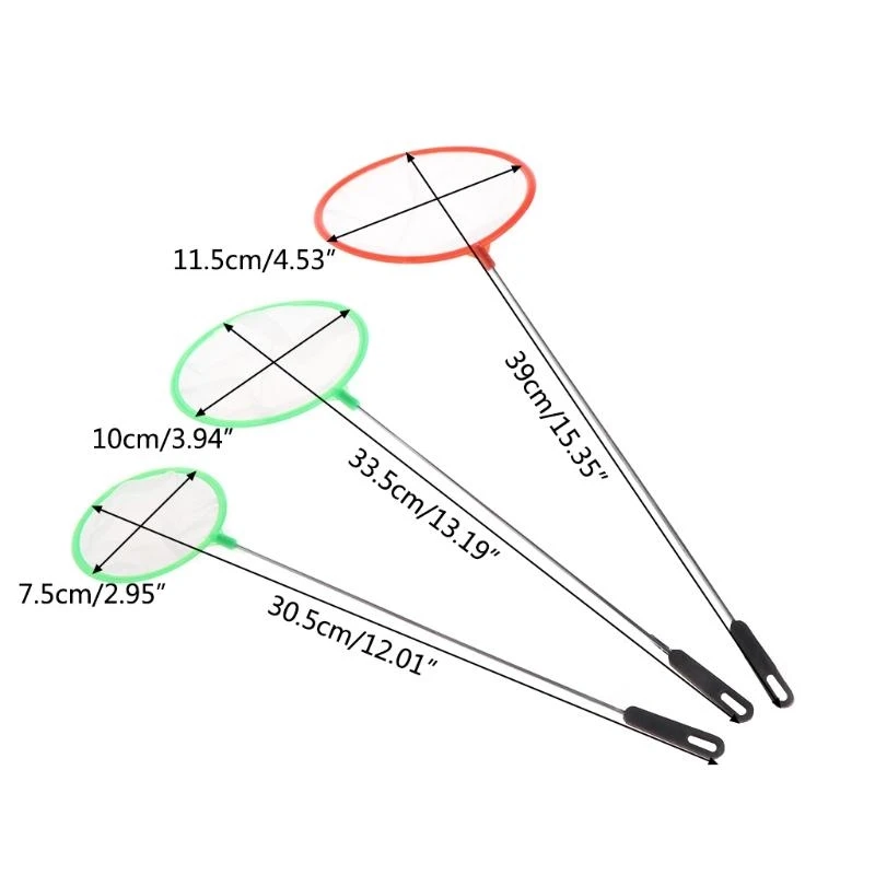 Aquarium Fish Net 3 4 4.5 Inches Fine Mesh Skimmer Filter for Small Fish for Tank Catching Net with Comfortable Handle