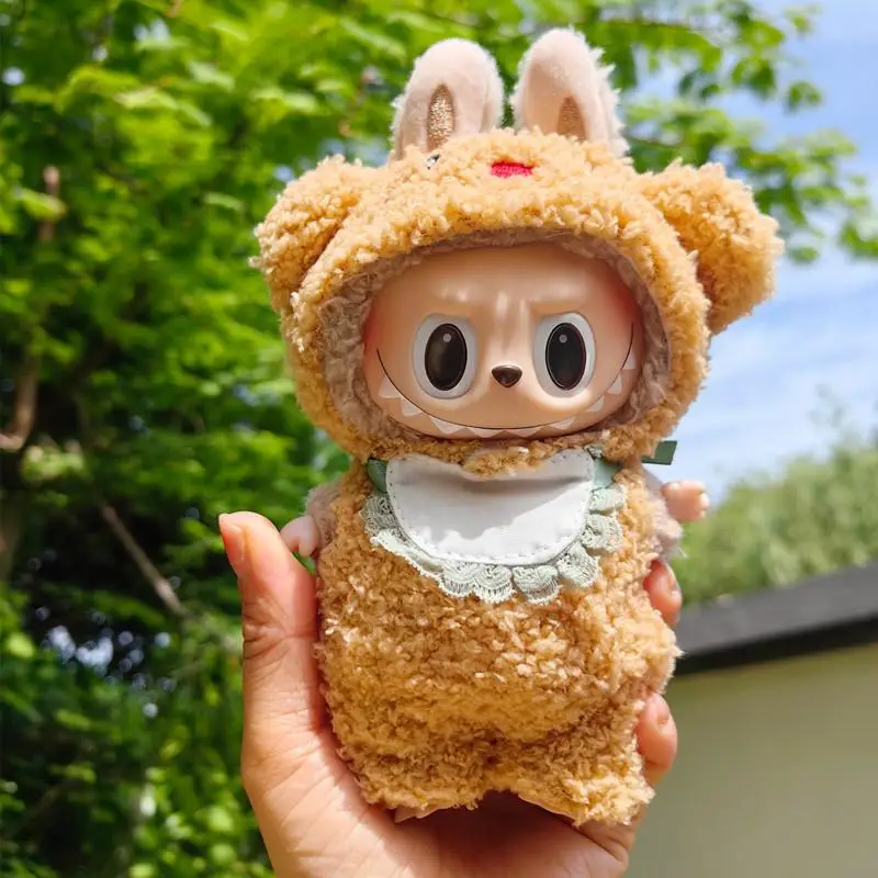 17cm lindo Mini ropa de muñeca de peluche accesorios de atuendo para Corea Kpop Exo Labubu Idol muñecas mono ropa DIY regalo para niños