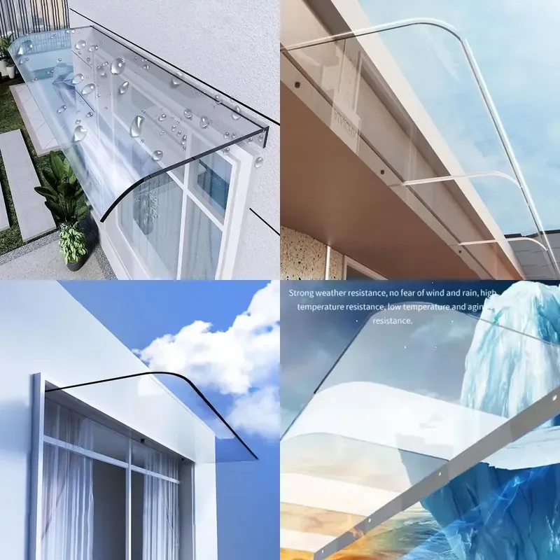 Window Awning Outdoor Door Canopy Patio Sun Shelter UV Protection Waterproof Cover For Front Entrance Garden Exterior Decor