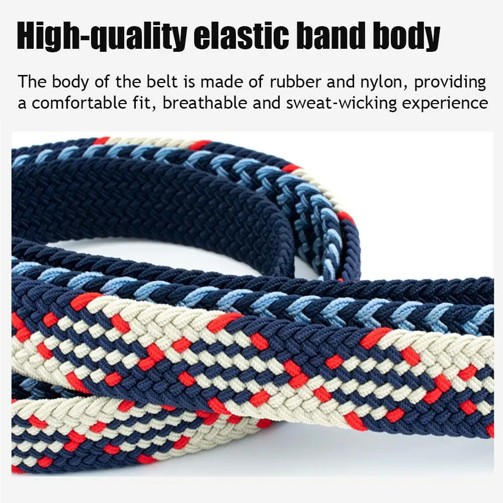 عادية محبوك دبوس مشبك مضفر تمتد الرياضة في الهواء الطلق النايلون الخصر الملونة المنسوجة سير من القنب لكمة خالية حزام الخصر