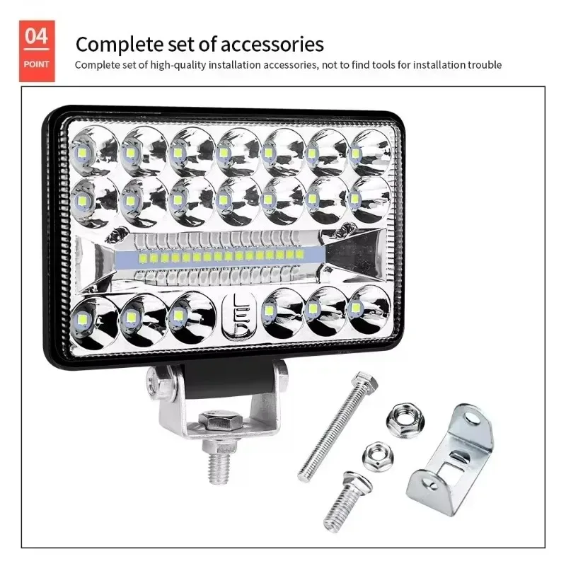 

2pcs 12V 24V 5inch LED Light Bar Offroad Spot Flood LED Work Light New for Car Boat Tractor Truck4x4 Atv Headlights