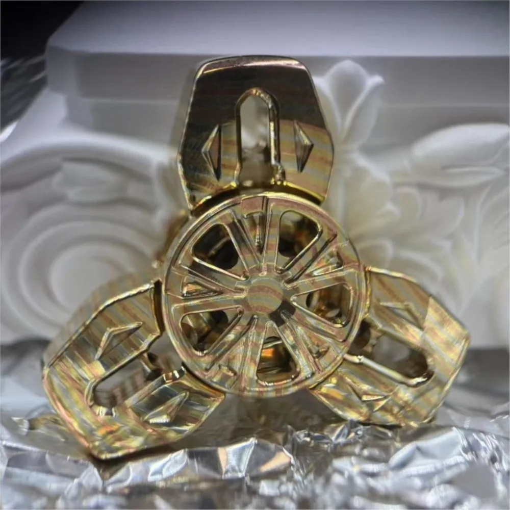 TWEDC Xinghan Fidget Spinner Three-Bladed Fidget Spinner Handling Feel Anxiety Relief Gadgets Original Designs Metal Fidget Toy