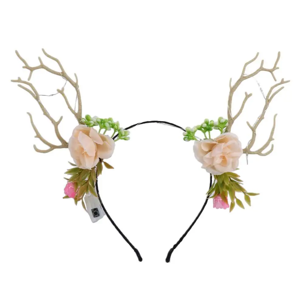 Hair Accessories Party Decorations Photo Props Kids Head Wear Glowing Headband Elk Ears Headband Fairy Deer Ear Women Hair Wear