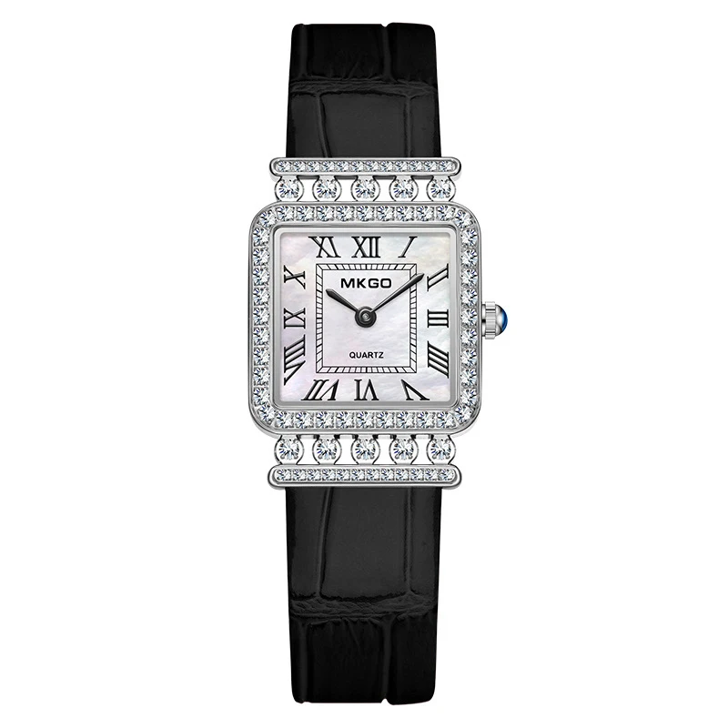 UTHAI-Montre-bracelet en diamant pour femme, montres légères, marque de luxe, cristal Fritillaria, carré, échelle romaine, bijoux étanches