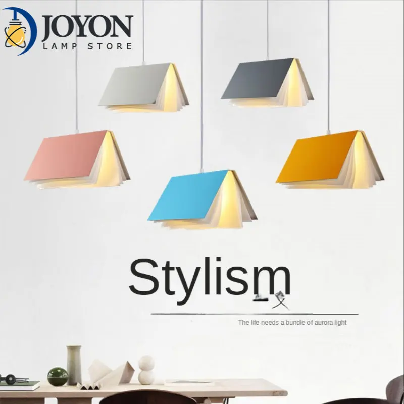 

Modern Led Book Hanging Lighting Living Dining Room Pendant Light Children's Room Chandelier Bedroom Study Kitchen Light