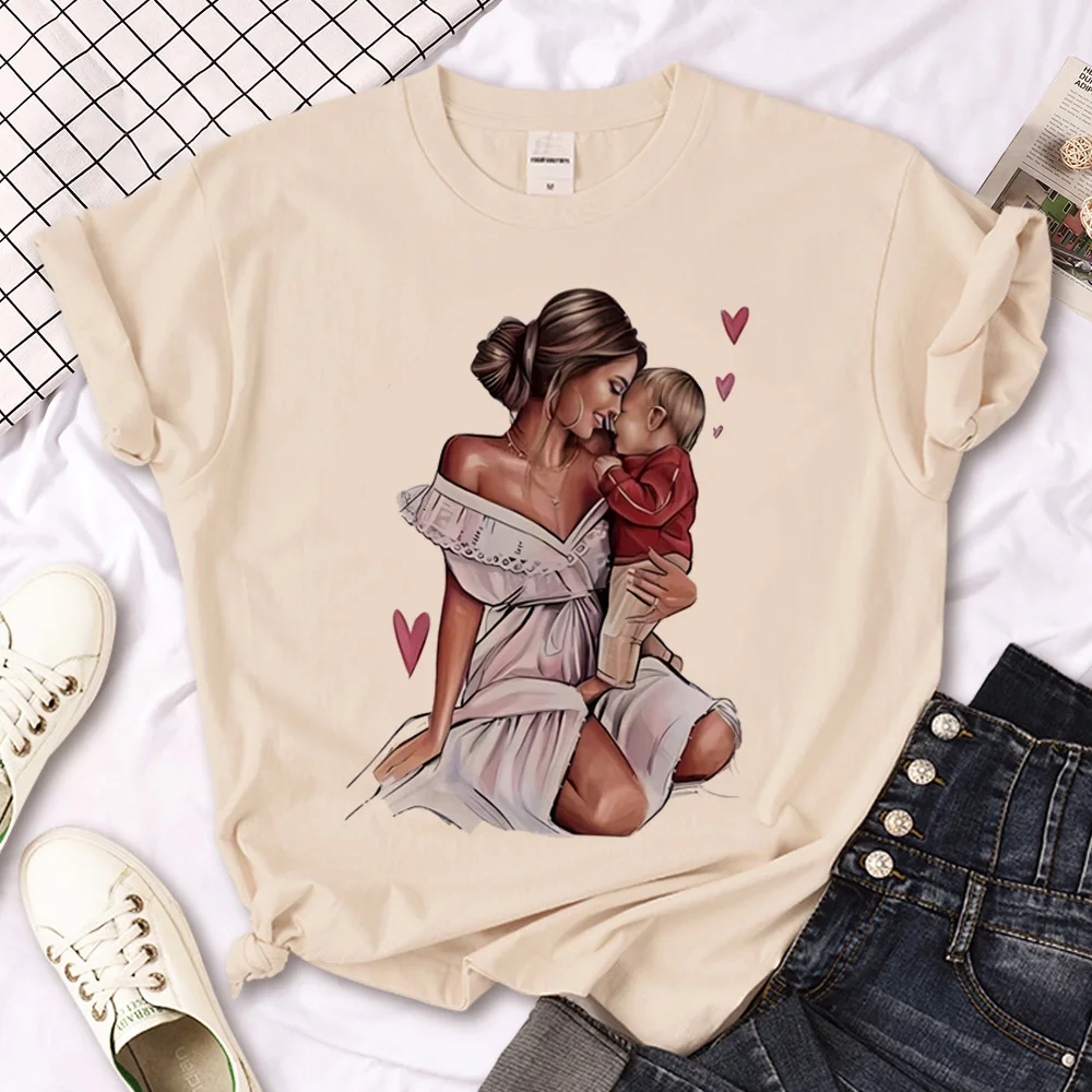 Mom Mother Boy Girl Print Tee women Japanese summer t-shirts female graphic funny manga clothing