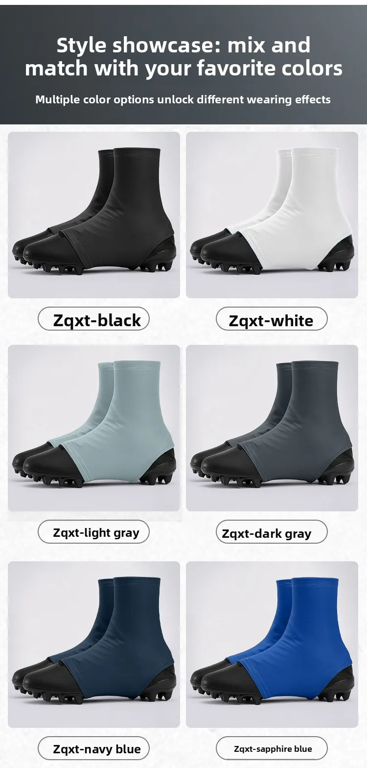 1 Paar Fußballschuhüberzüge, Sportsockenüberzüge, rutschfest, abnehmbar, dehnbar, atmungsaktiv, für Baseball, Softball, Fußball – Detail 5