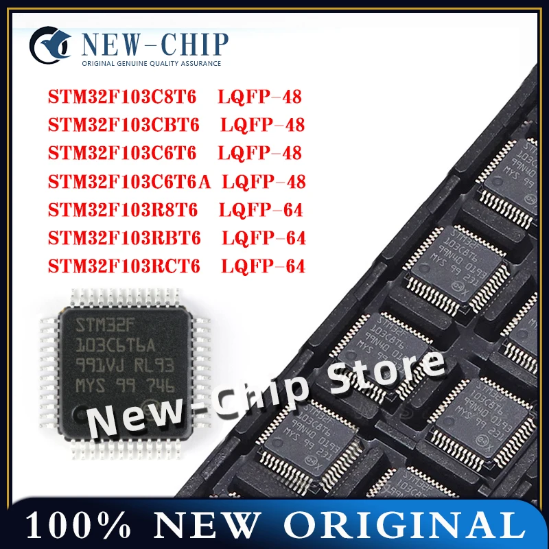 

STM32F103C8T6 STM32F103CBT6 STM32F103C6T6 STM32F103C6T6A QFP48 STM32F103R8T6 STM32F103RBT6 STM32F103RCT6 QFP64 НОВЫЙ ОРИГИНАЛ
