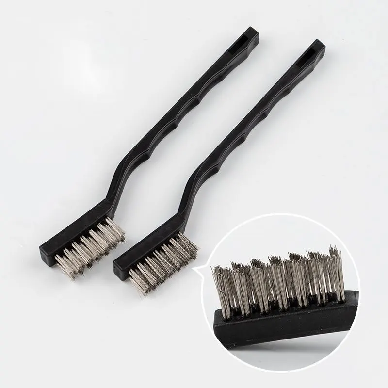 

Steel Wire Brush 2pcs Brass Wire Brush Cleaning Brushes for Cleaning Welding Slag and Rust Removal Industrial Scrubbing Brush