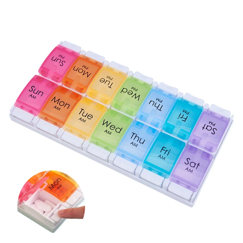 7-14 Days Weekly Pill Box Tablet Holder Storage Pills Case Medicine Drug Container Pastillero Mini Box Pill Organizer box