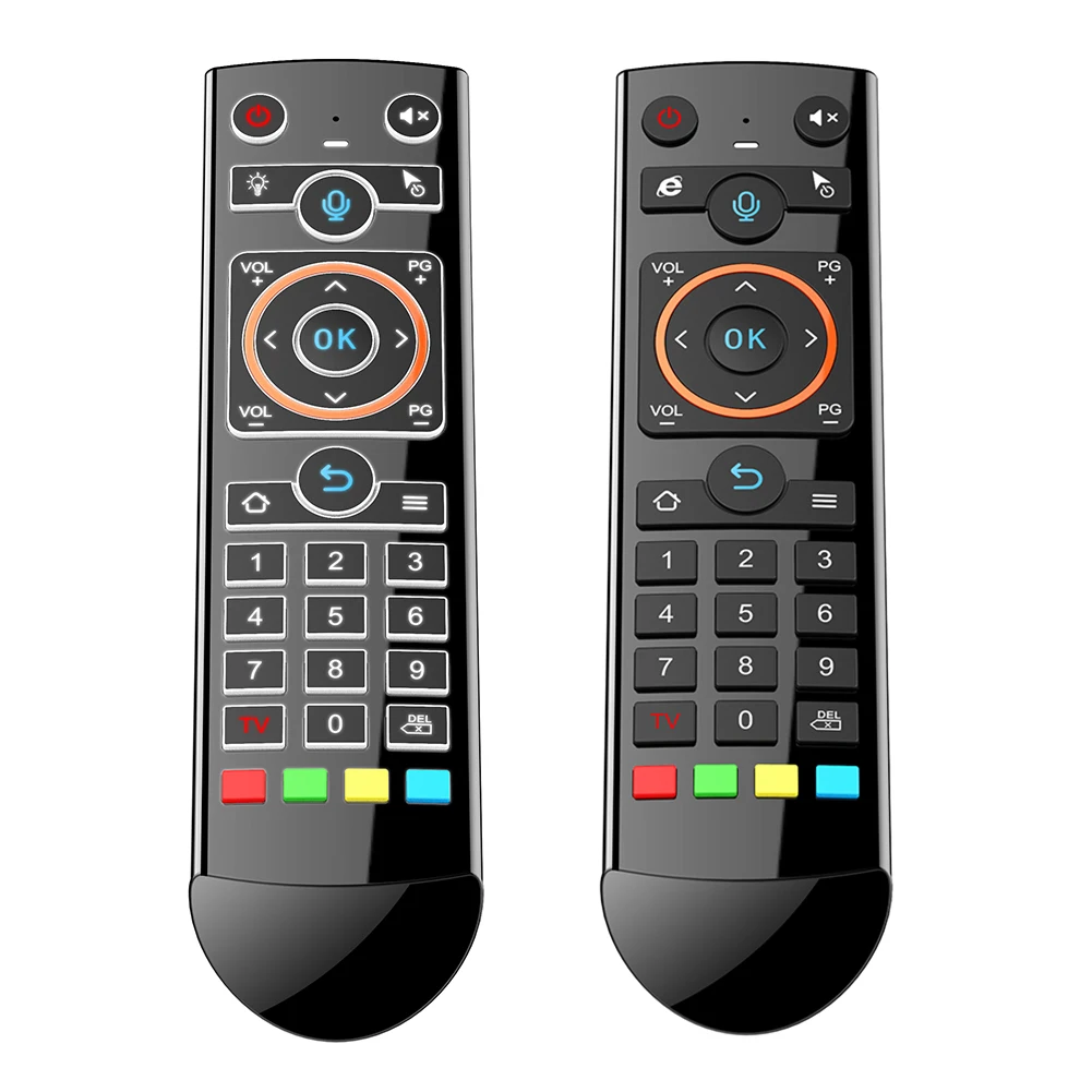 Q2 Backlit Air Mouse Wireless Air Mouse IR Learning 2.4GHz RF Voice Remote Control for Computer Android TV Box Remote Control