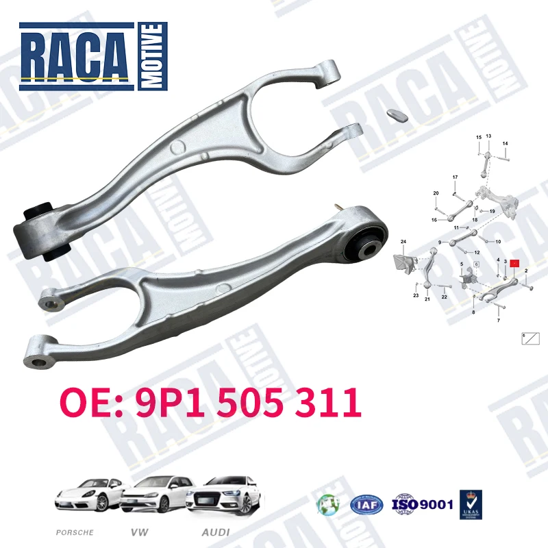 

For Porsche 911 Convertible Targa 991 992 Rear Lower Control Arm 99133105321 9P1505311 99133105302 99133105310