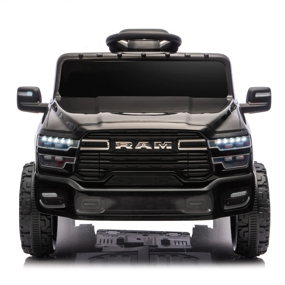Licensed Dodge RAM 3500 12V Kids Ride On Truck 2WD & Rear Shock Suspension LED Headlights &Low Battery Alarm ride on toys age 3+