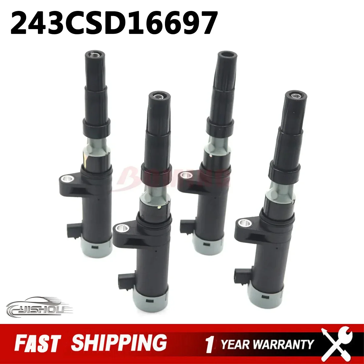 243CSD16697 8200405098 Ignition Coil Kit 4PCS New for Renault Clio Megane Scenic Laguna F4P F4R K4J K4M