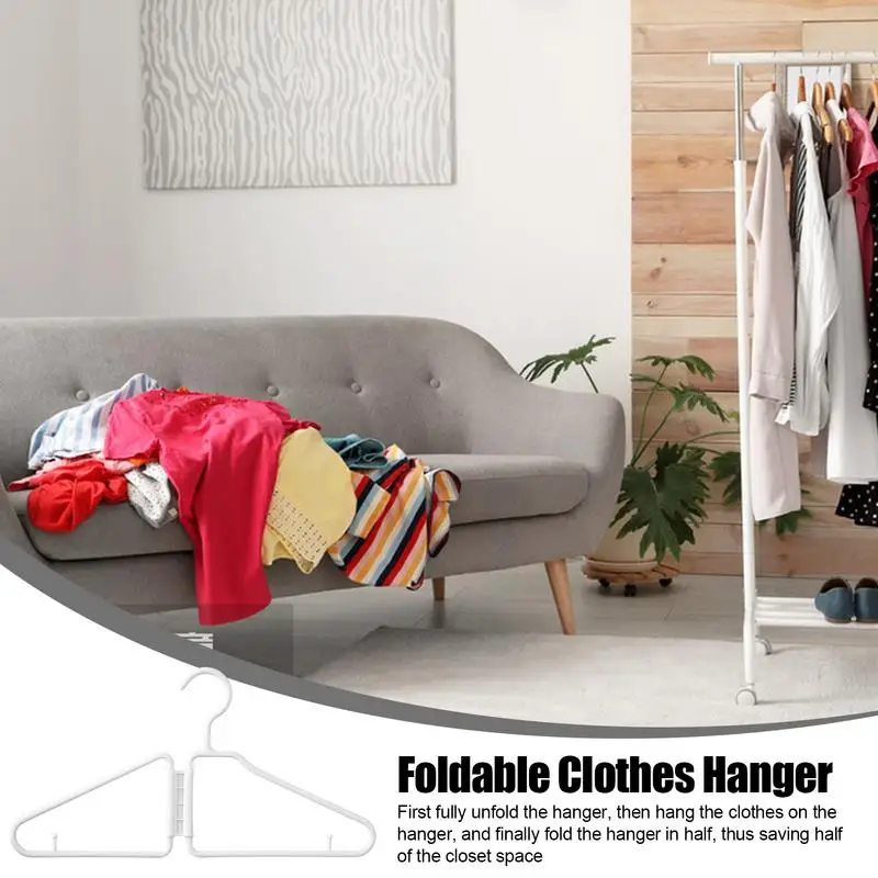 Travel clothes hanger Portable Folding Clothes Hanger Home Wardrobe Storage Rack Drying Rack Save Wardrobe Space Organizer