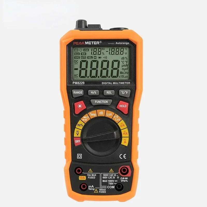 PM8229 Multifunctional digital multimeter Automatic range Noise illuminance universal meter
