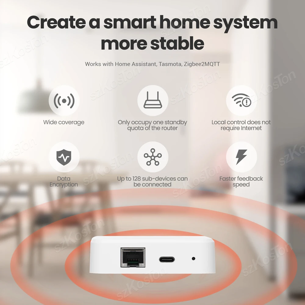 eWeLink APP Wired ZigBee Gateway Hub with Network Cable Smart Home Devices Zigbee3.0 to WiFi Bridge Hub for Alexa Google Alice