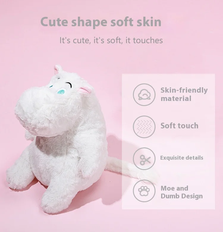 Cross border novo produto simulação animal hipopótamo boneca dos desenhos animados brinquedo de pelúcia travesseiro atacado agência de presente das crianças boneca bonito