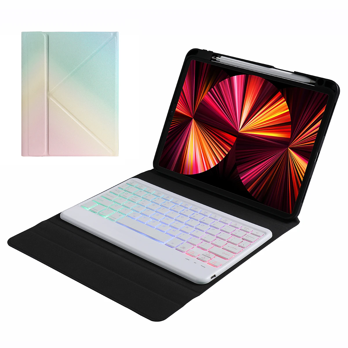 

B011S Bluetooth-Compatible Keyboard Case for iPad Air 11 (2025) / (2024) / Pro 11 (2022 / 2021 / 2020 / 2018) / Air (2022) / (20