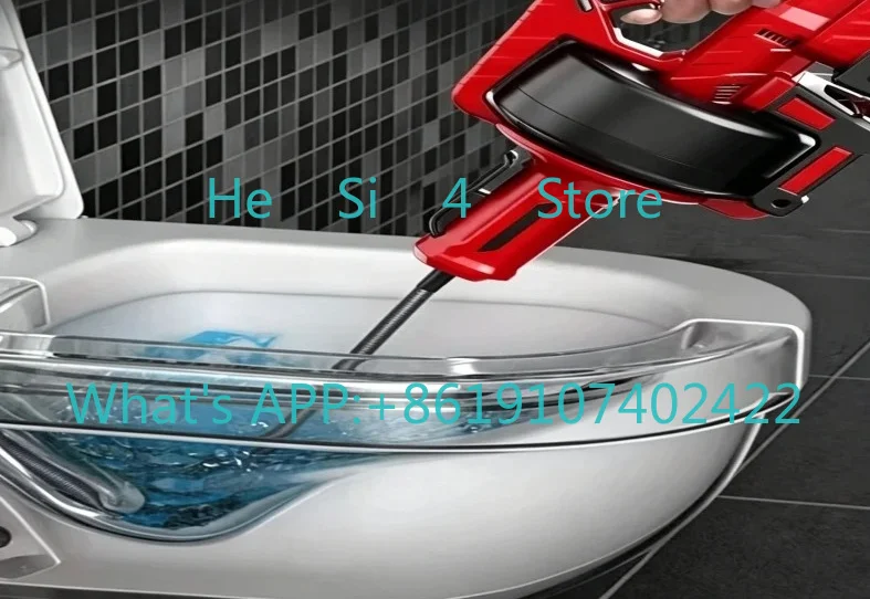 Lithium battery pipe dredging machine household kitchen sewer toilet toilet blockage cleaning artifact charging model