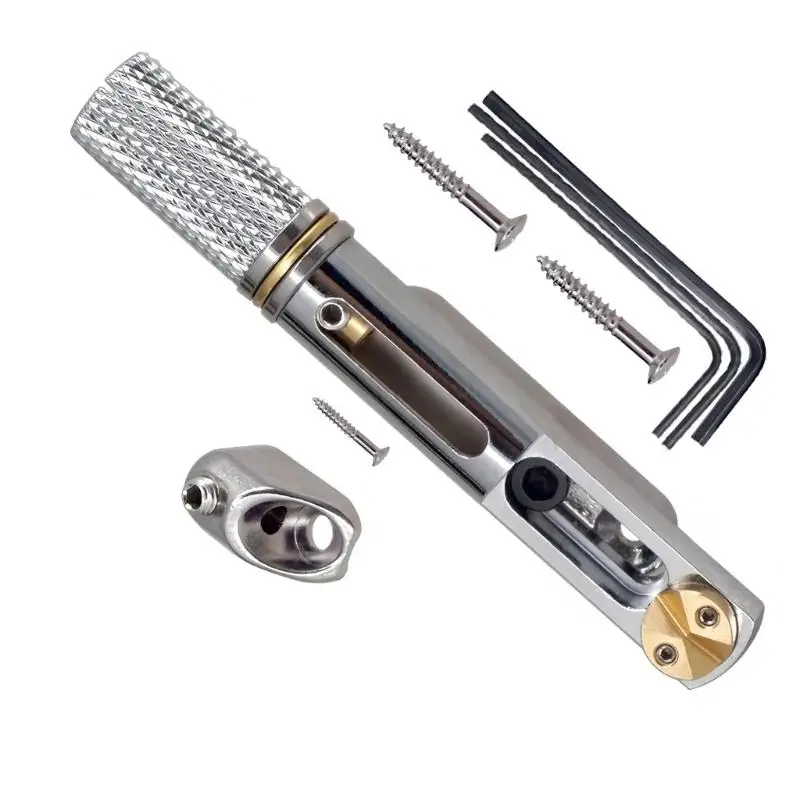 Zincs Alloys Guitar Saddles Bridge For Headless Guitar Stable Performances Easyly Installation Durable Brass Hardware