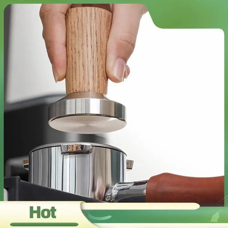 

N95R Coffee Tamper Espresso Stamp: Coffee Tamper Real Wood Handle, Espresso Tamper Includes Silicone Cushion Easy Install 58Mm