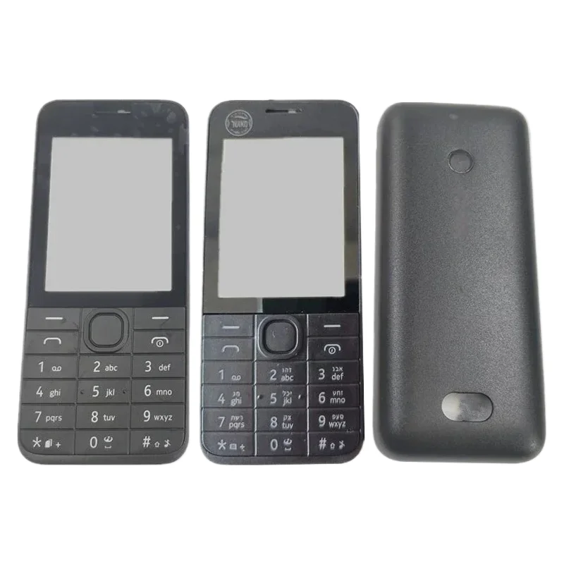 

Full Complete Mobile Phone Housing Cover Case For Nokia 208 Replacement Parts English Keypad And Hebrew Keypad