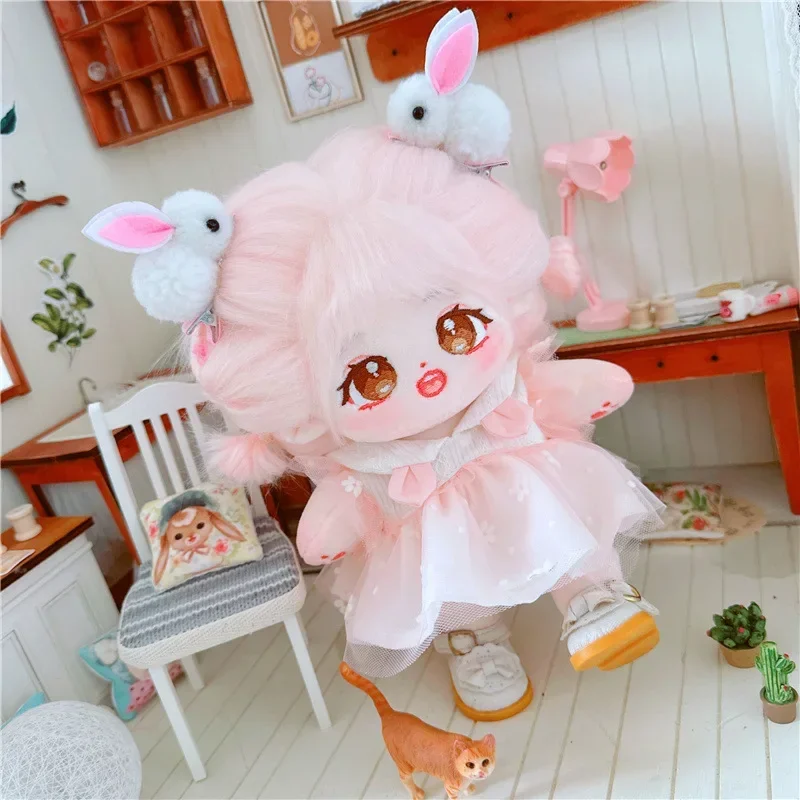 20cm Doll Clothes Lovely pink dress shoes Suit Outfit Dolls Accessories for Korea Kpop EXO Cotton Idol Dolls Gift DIY Toys