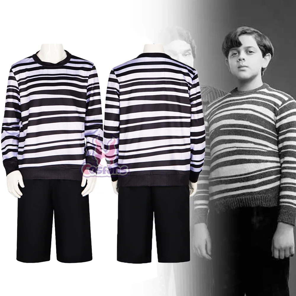 

Костюм для косплея Famille Addams pour Garçon, униформа Vintage, Haut et Pantalon