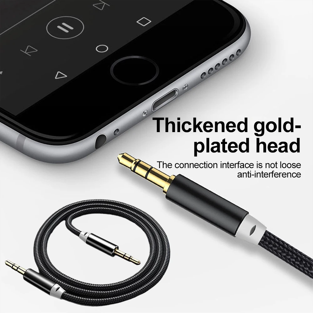 New 3.5 Audio Cable 3.5mm Hifi Stereo Line Jack for PC Xiaomi Oneplus Headphone Speaker MP3 Kabel Car Aux Cord