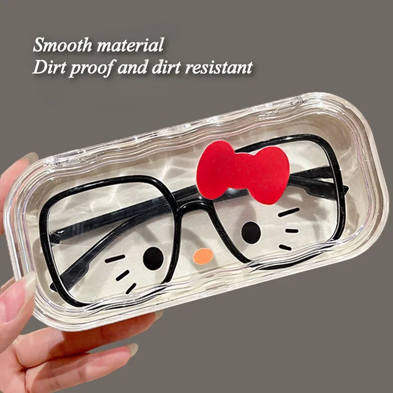 Cute Sanrio Hello Kitty Glasses Storage Box Anime Kawaii Anime Pochacco Cartoon Girls Sweet Sunglasses Protective Case Gifts image 3