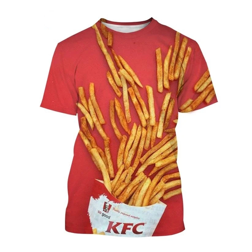 New 3D Print KFC Causal Clothing  Fashion Men Women T-shirt Plus Size S-7XL Four Seasons Casual Oversized  Streetwear