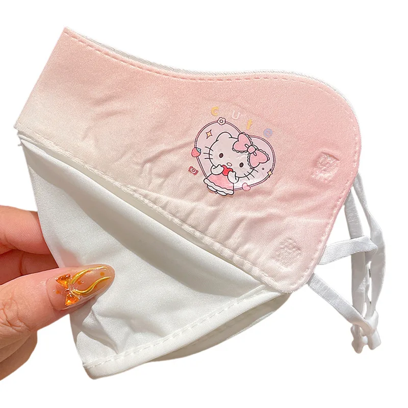 Miniso Kulomi máscara de protección solar gradiente para niños verano seda de hielo estilo fino 3 a 12 máscara solar para niñas protección contra rayos UV