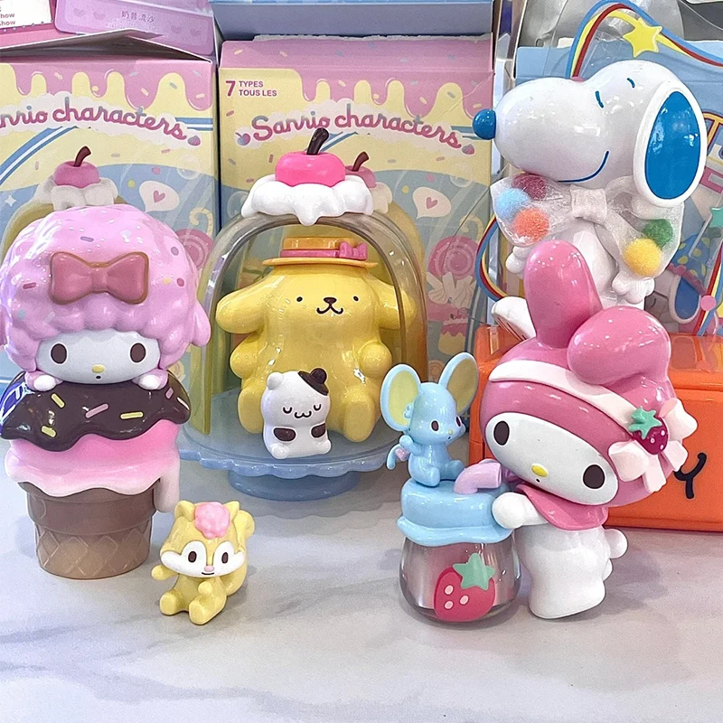 Sanrio Food Fun Series Mysterious Box Blind Box Cinnamoroll My Melody Pochacco Pompom Purin Kuromi Anime Figure Toy Girls Gifts