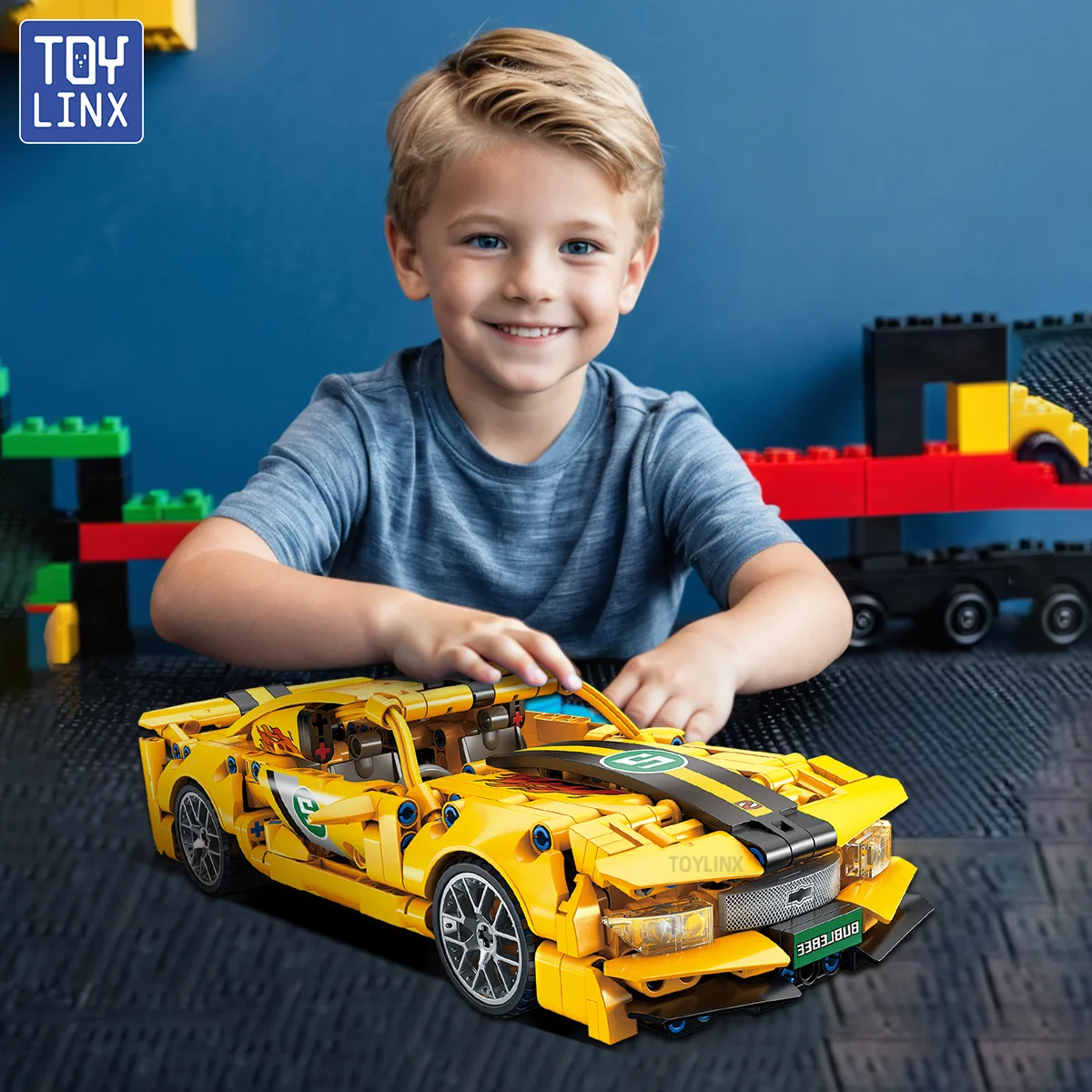 

Pull Back Racing Car Building Blocks Super Racer with Scissor Doors Modified Wheels Realistic Details Gift for Boys